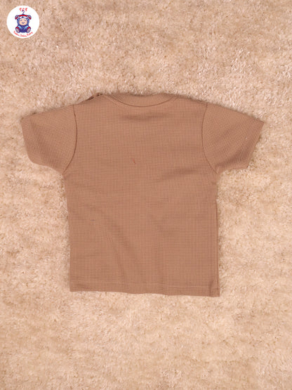 Light Brown - Teddy Bear T-Shirts With Shorts