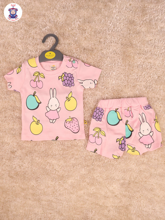 Baby Pink Fruits - Girls T-Shirts & Shorts