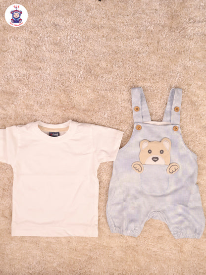 White & Brown - Teddy Jumpsuits