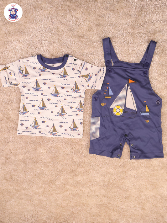 White & Navy Blue - Boat Jumpsuits