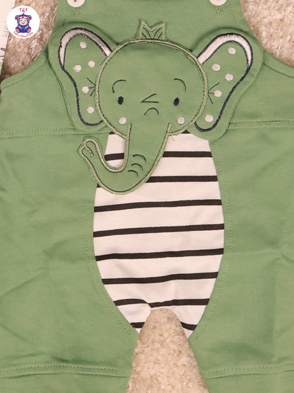 White & Green - Elephant Jumpsuits