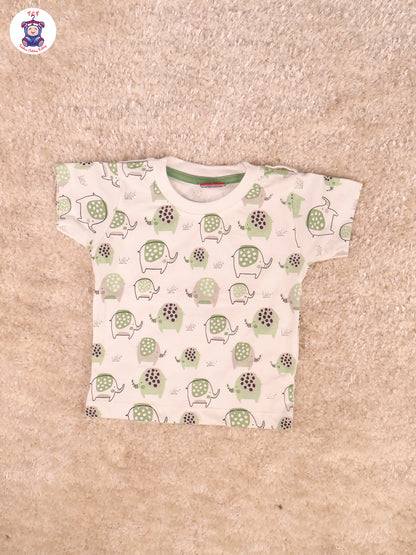 White & Green - Elephant Jumpsuits