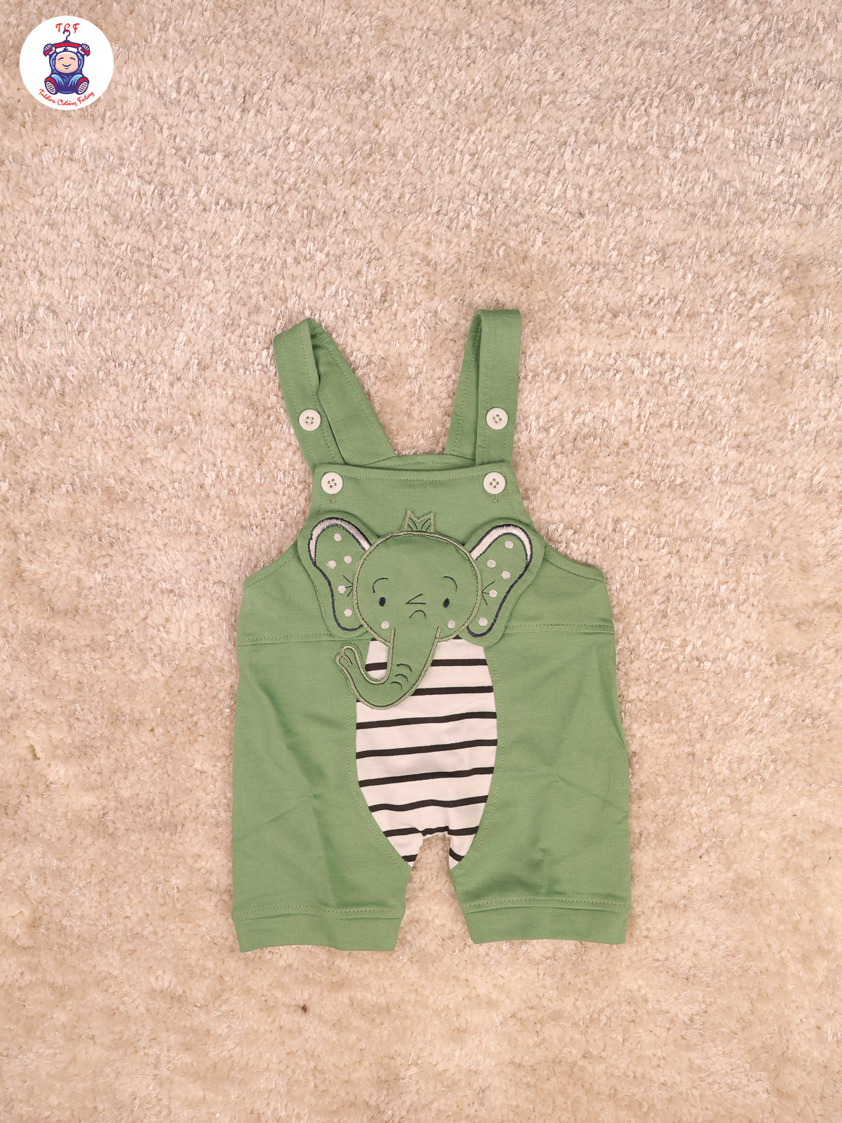 White & Green - Elephant Jumpsuits