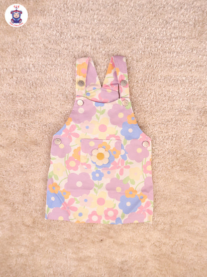 Lavender Floral - Girls Frocks With T-Shirt