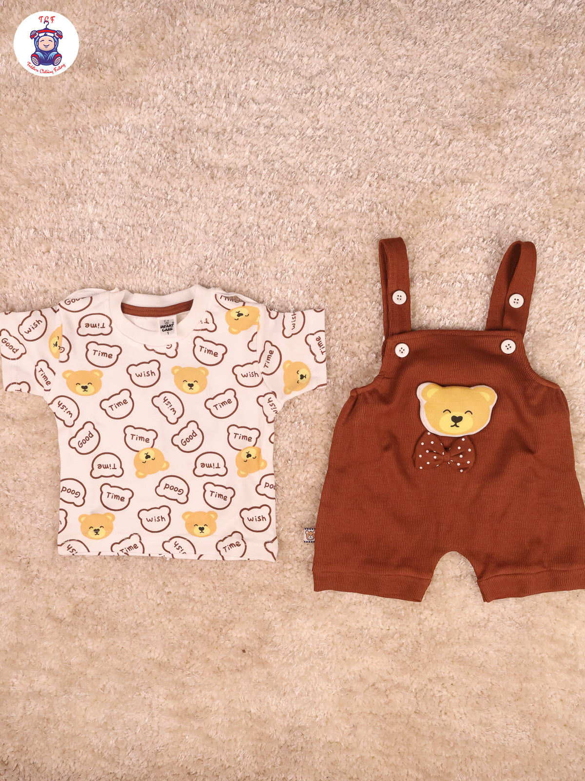 White & Brown - Teddy Unisex Jumpsuits