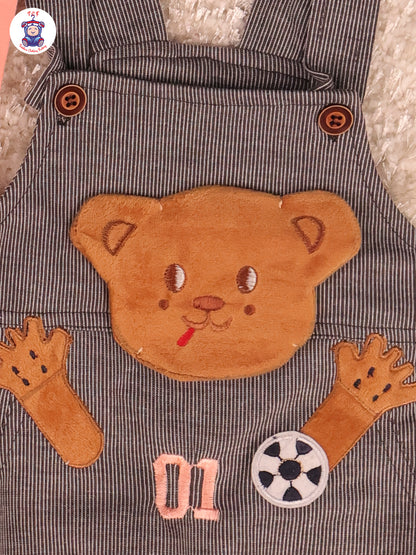 Pink & Grey - Brown Teddy Jumpsuits