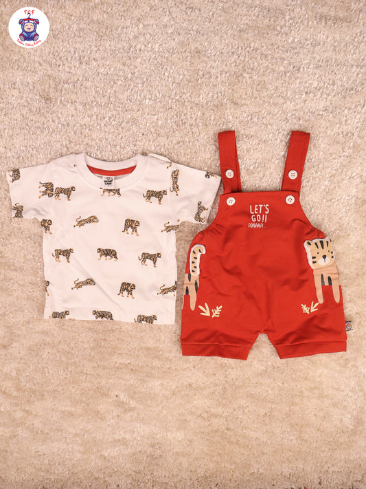 White & Red - Tiger Jumpsuits