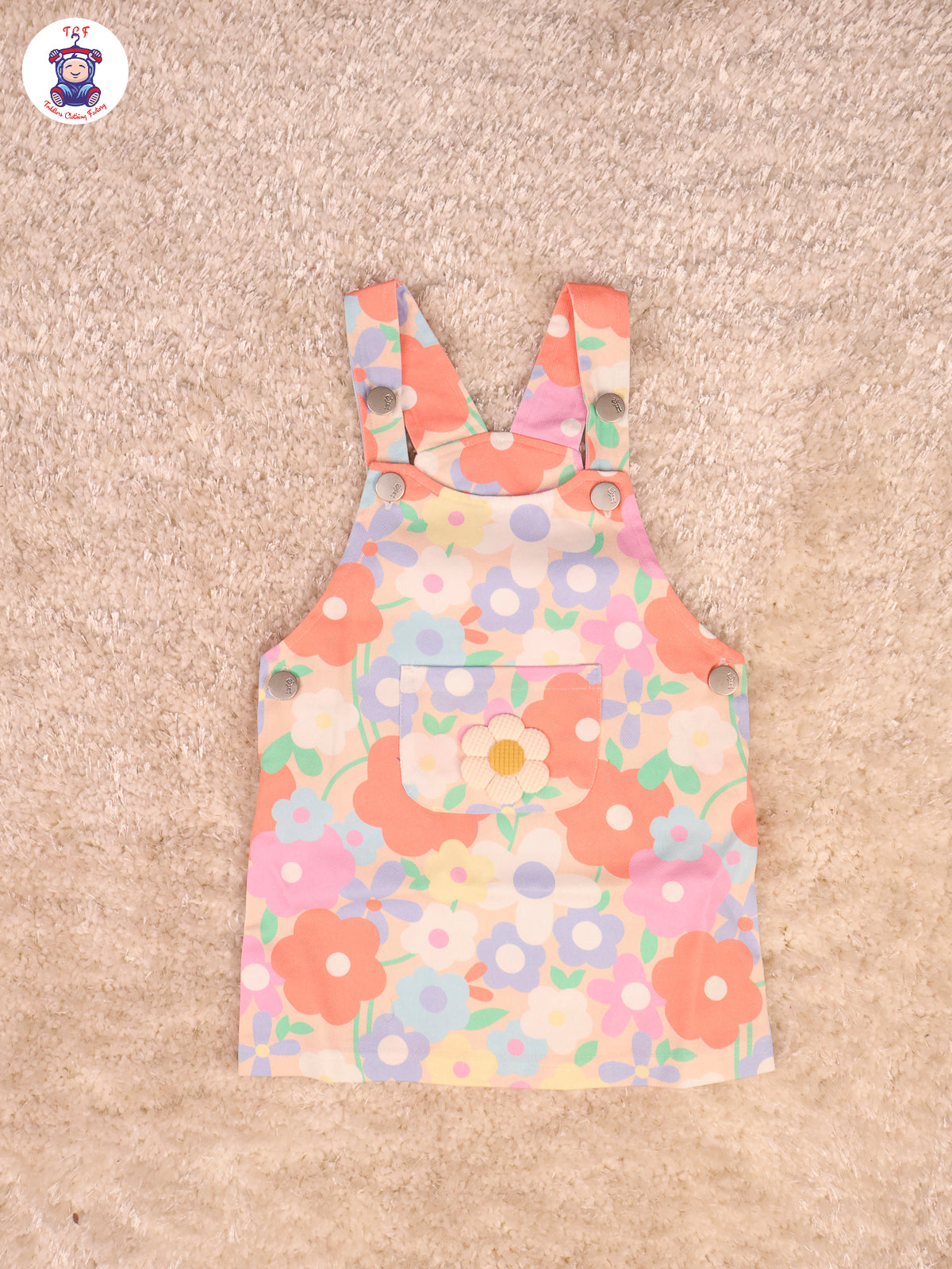 Pink Floral - Girls Frocks With T-Shirt