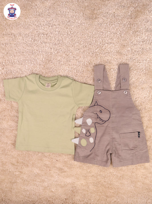 Green & Grey - Dinosaur Jumpsuits