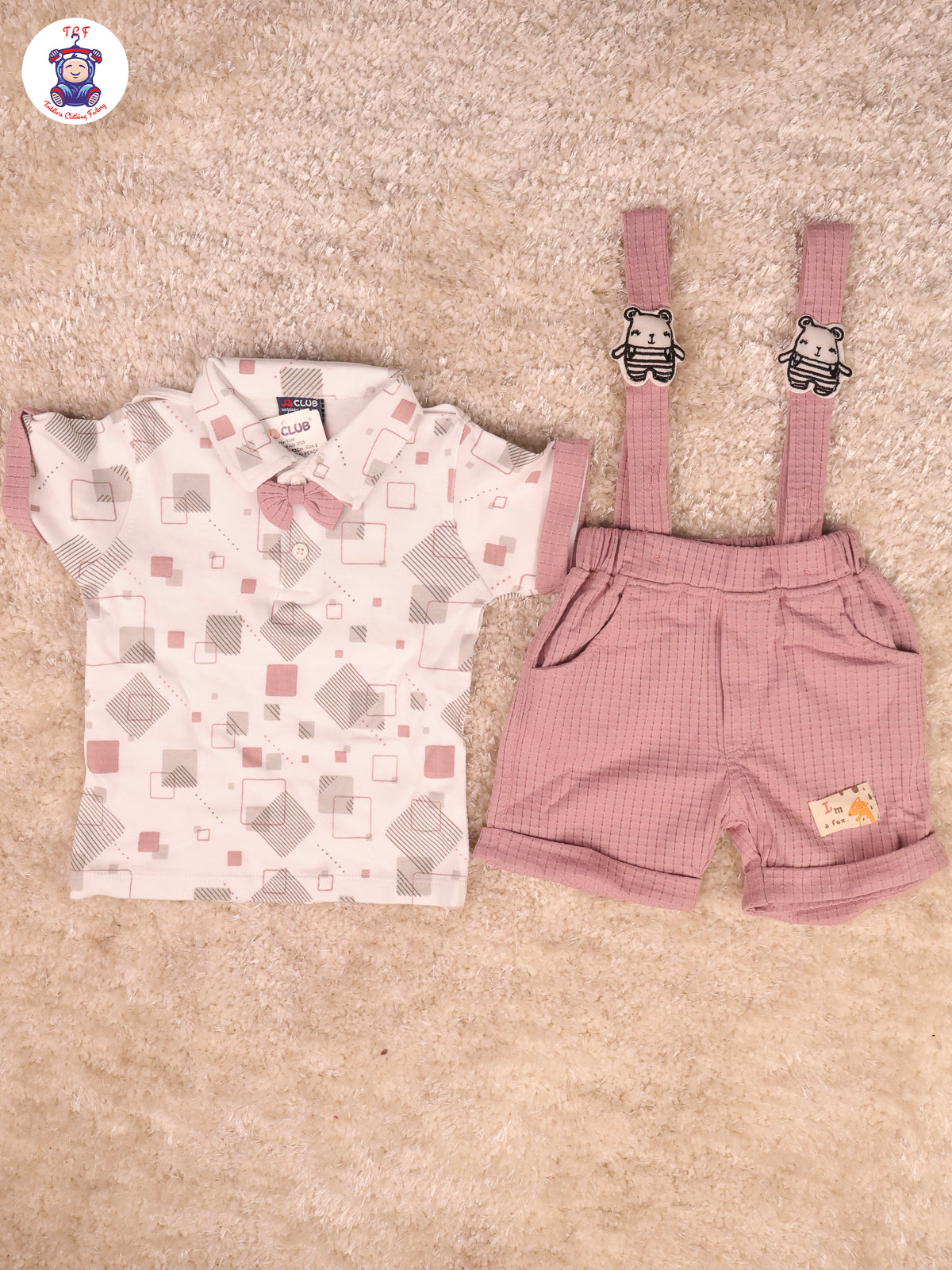 White & Lite Pink - Teddy Jumpsuits