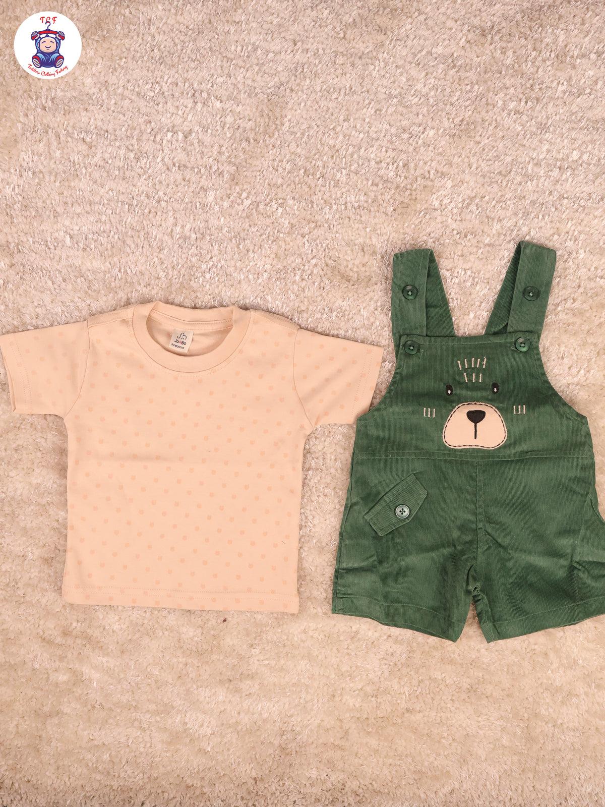 Green & Sandal Dungaree