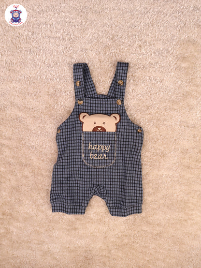 Blue Happy Bear - Checks Jumpsuits