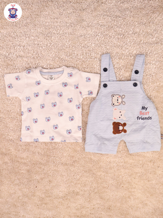 Sky Blue & White - Teddy Jumpsuits