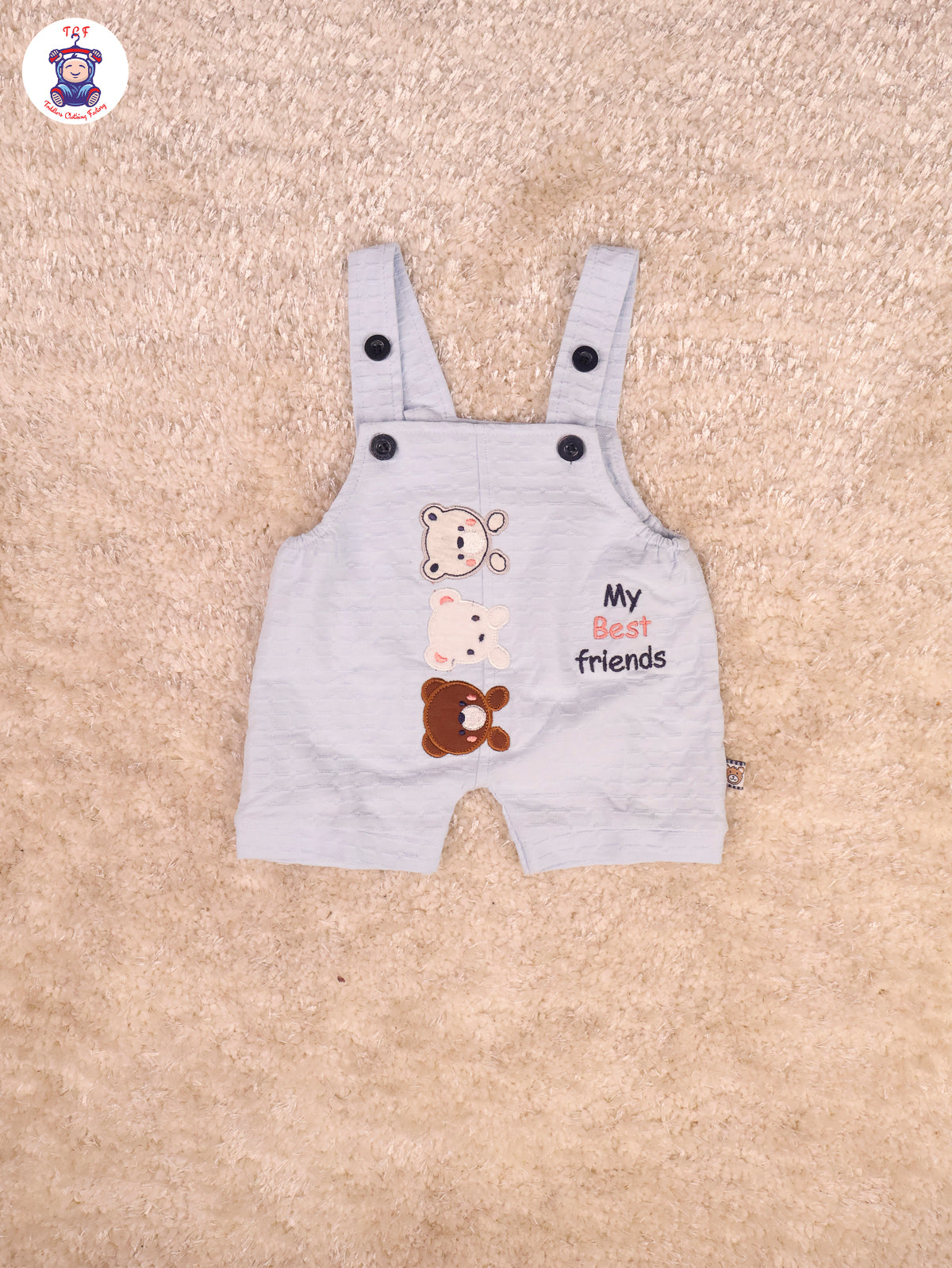 Sky Blue & White - Teddy Jumpsuits