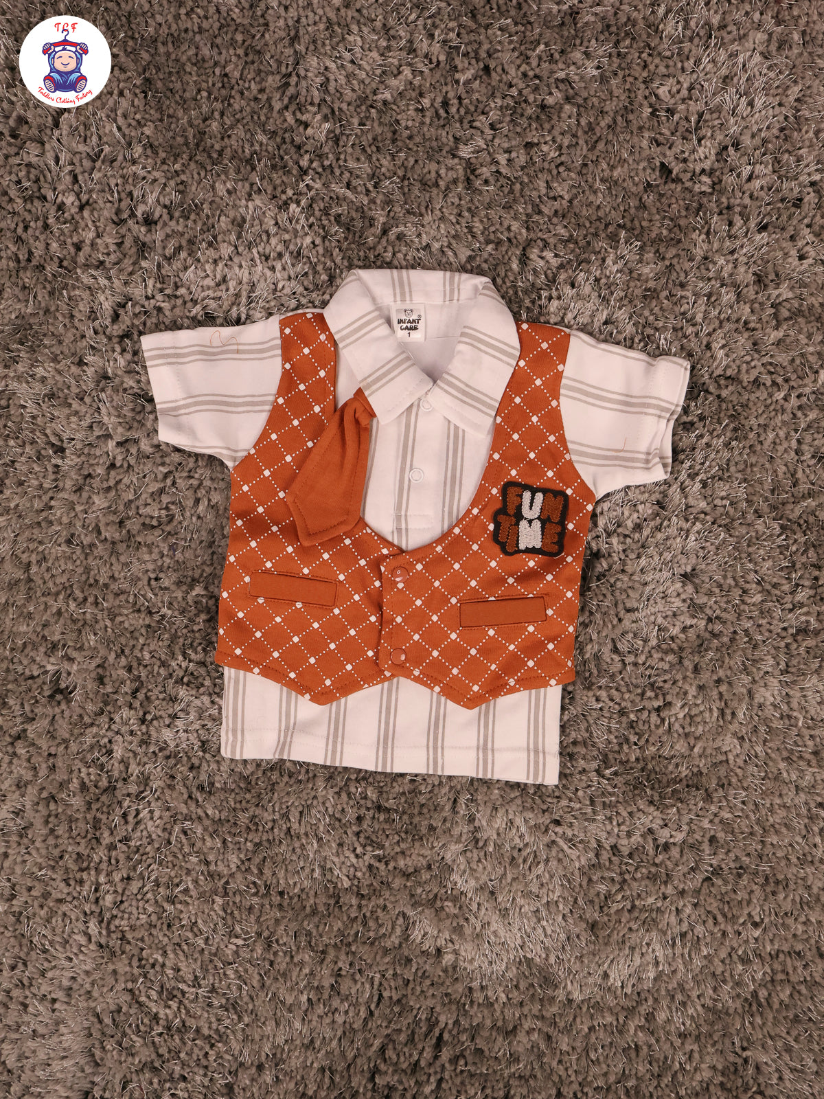 Brown - Collor T-Shirts & Shorts With Jacket & Tie