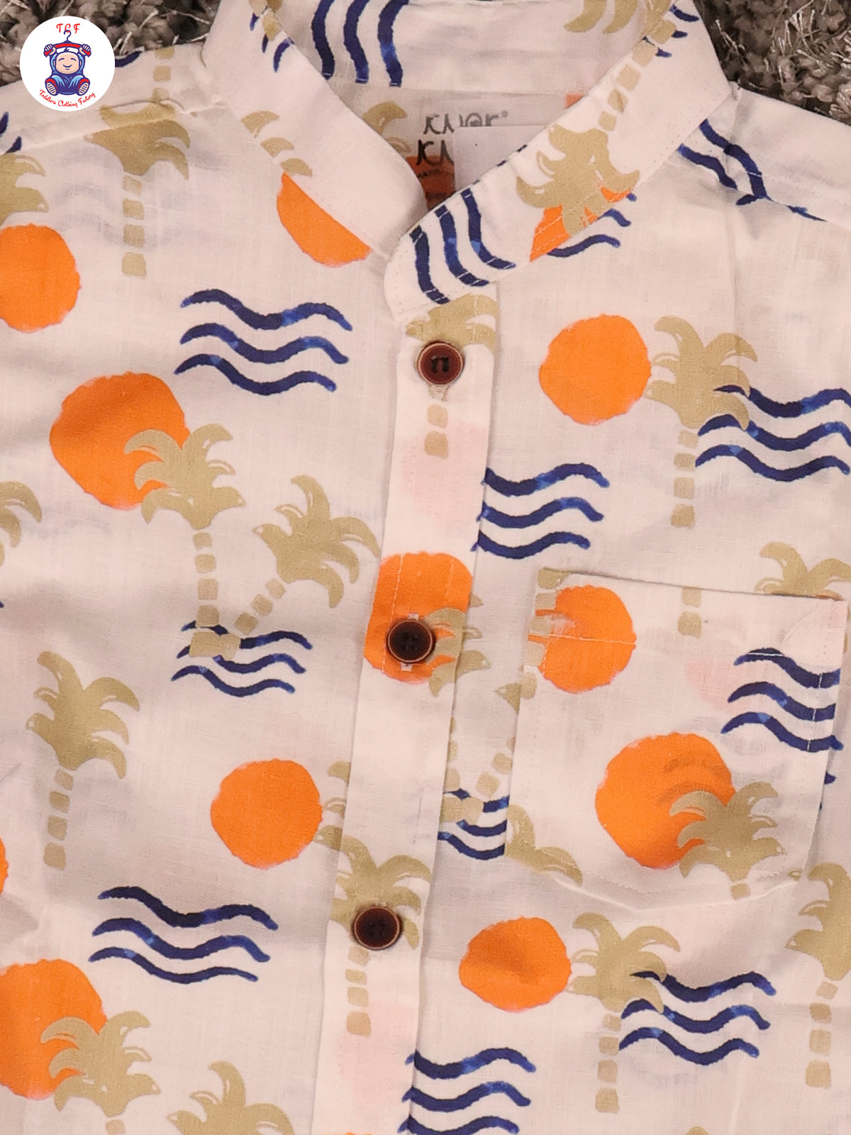 Orange & Brown - Boys Shirts & Shorts