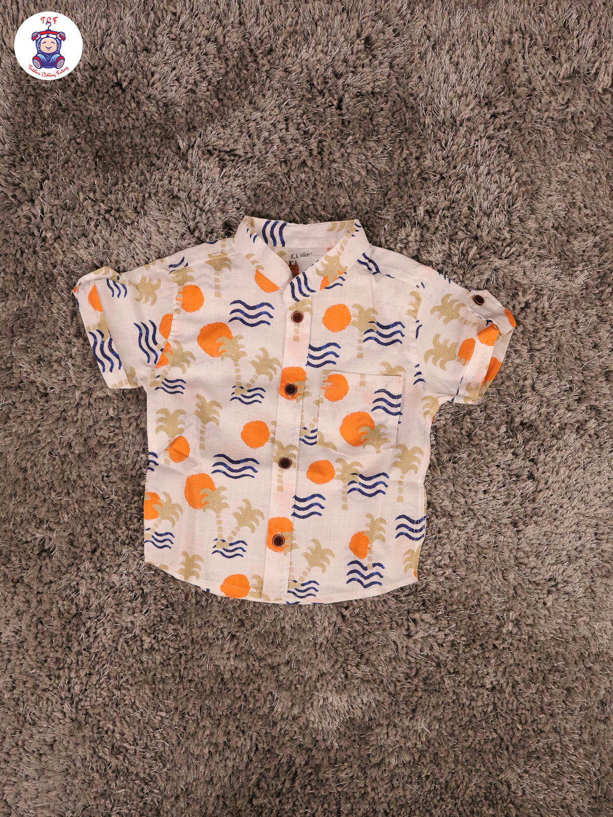 Orange & Brown - Boys Shirts & Shorts