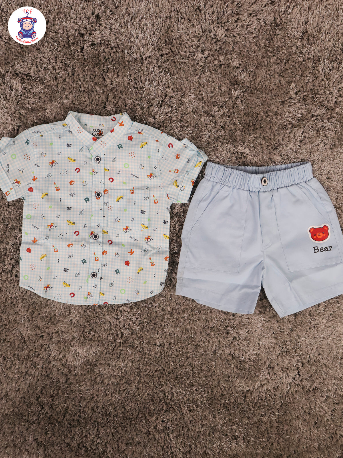 Ice Blue - Boys Shirts & Shorts