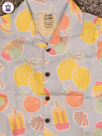 Blue Fruits - Boys Shirts & Shorts