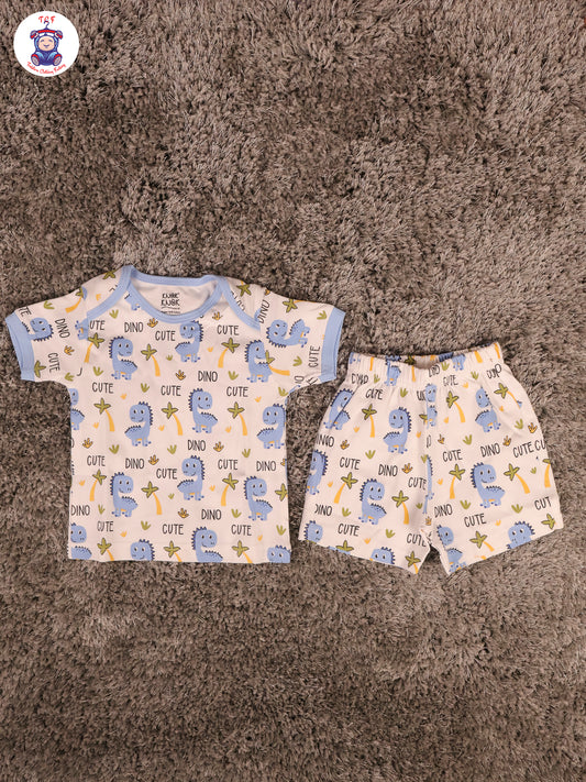 Sky Blue Dino - Infant Baby Suits