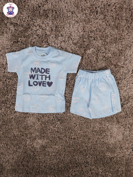 Sky Blue -  T-Shirts & Shorts