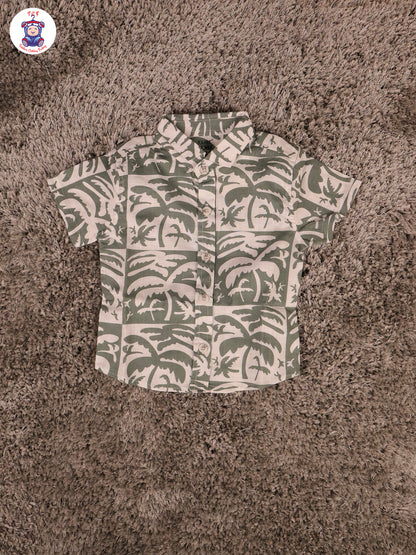 Green & White - Boys Shirts & Shorts