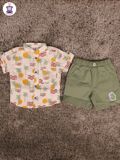 Pista Green - Boys Shirts & Shorts
