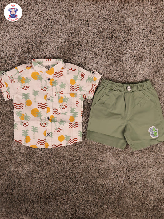 Pista Green - Boys Shirts & Shorts