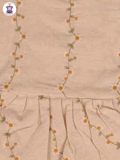 Choclate Brown Floral Frock With Diaper