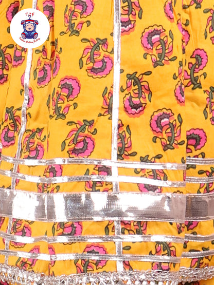 Mustard & Pink - Anarkali Kurti With Sharara
