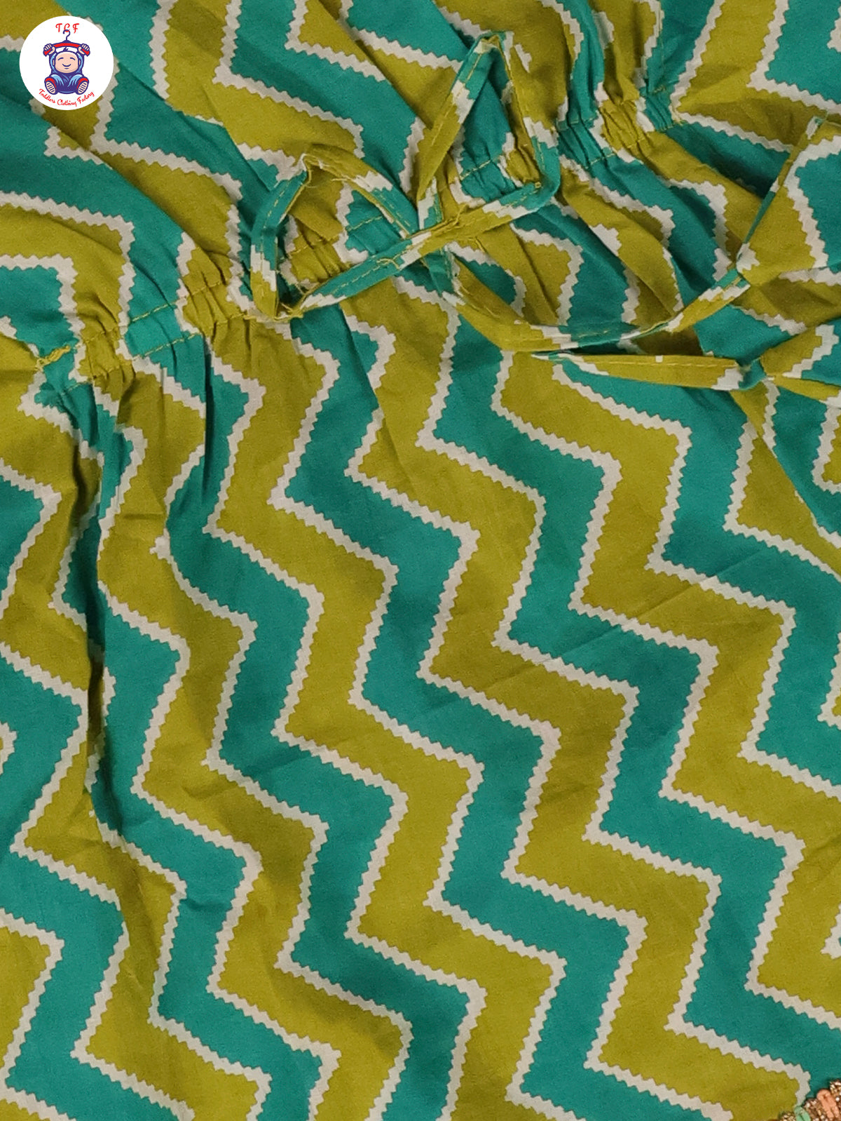 Green - Kaftan With Fringe Style Golden Lace With Pant