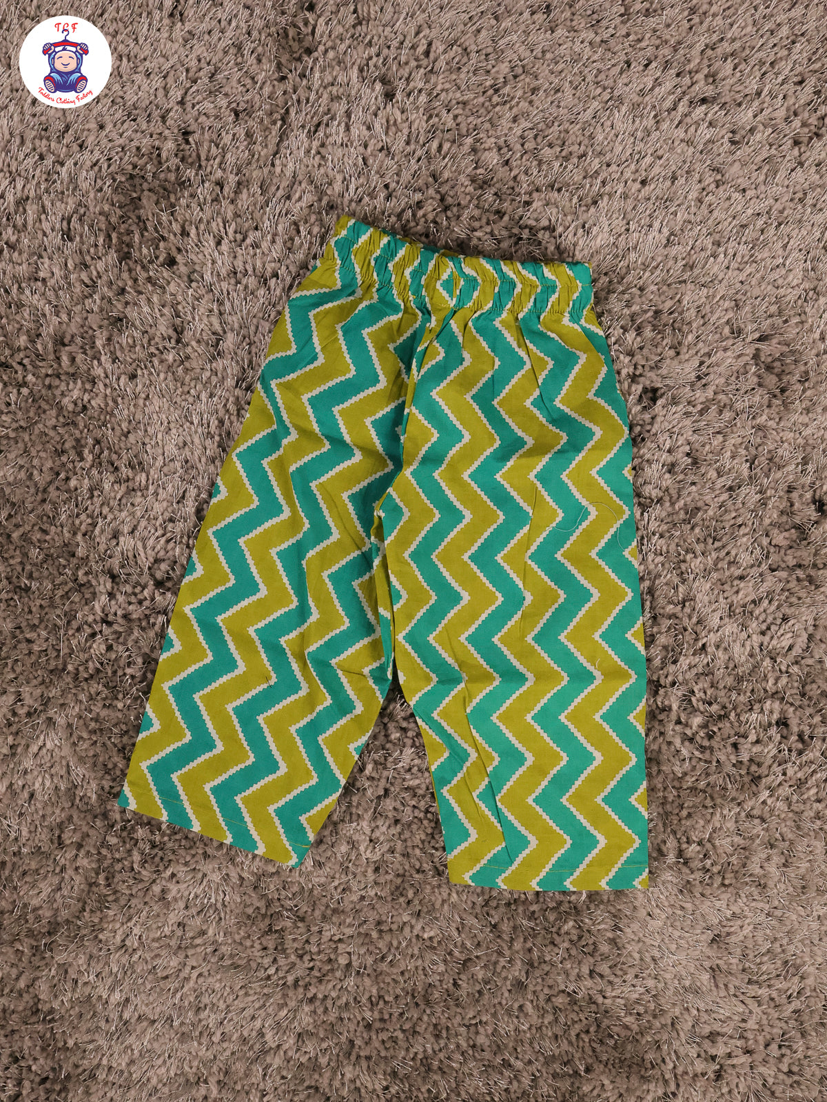 Green - Kaftan With Fringe Style Golden Lace With Pant