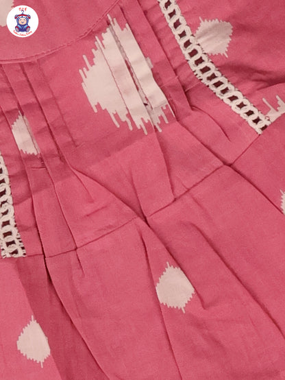 Onion Pink - Printed Pure Cotton Top & Shorts
