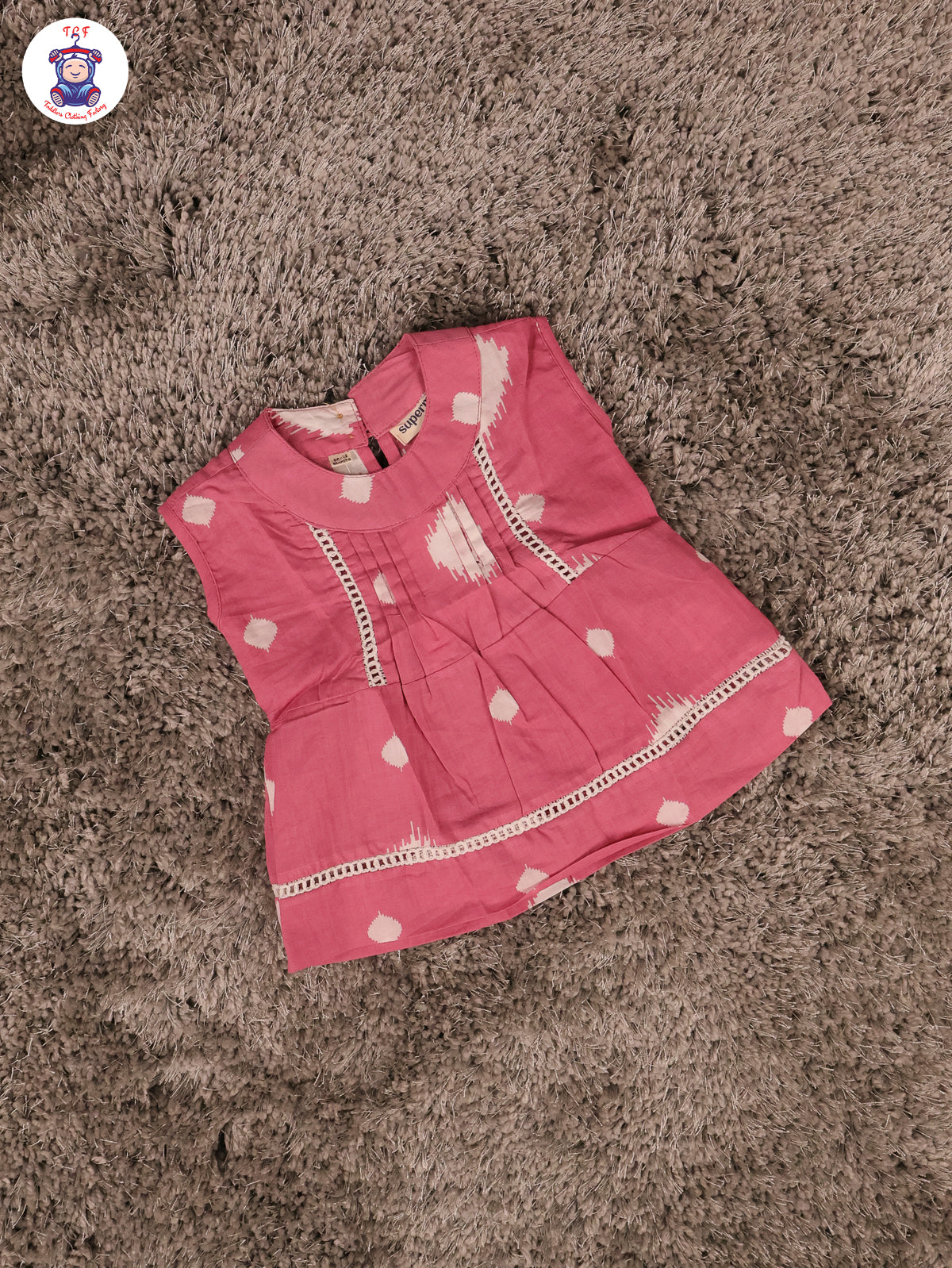 Onion Pink - Printed Pure Cotton Top & Shorts