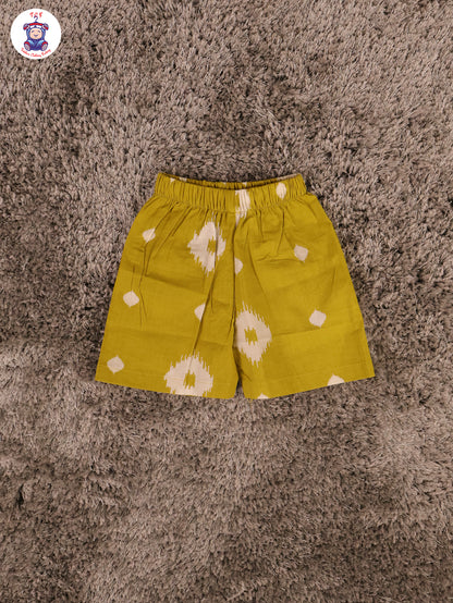 Green - Printed Pure Cotton Top & Shorts