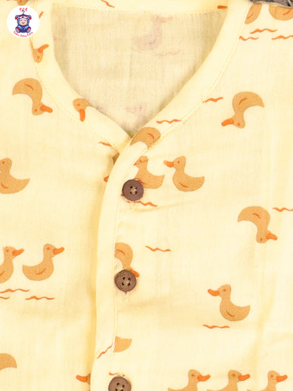 Yellow Duck - Unisex Muslin Jabla