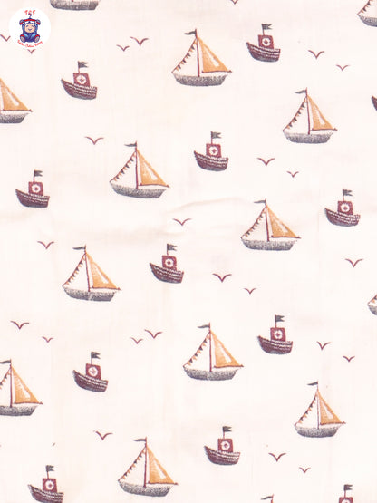 White Boat - Unisex Muslin Jabla