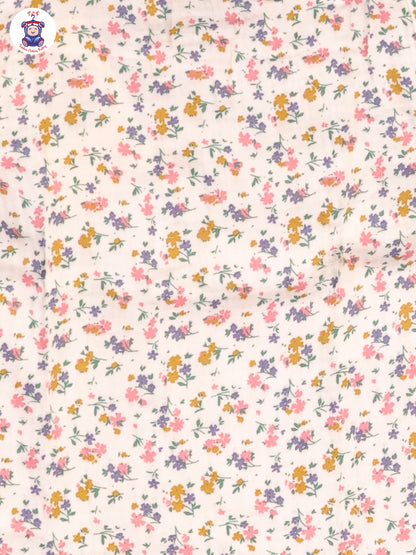 White Floral - Unisex Muslin Pyjama Sets