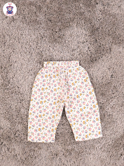 White Floral - Unisex Muslin Pyjama Sets