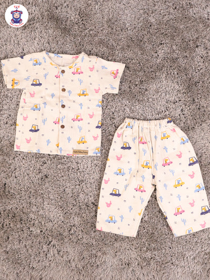 Car - Unisex Muslin Pyjama Sets