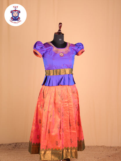 Violet & Orange - Pavadai Sattai