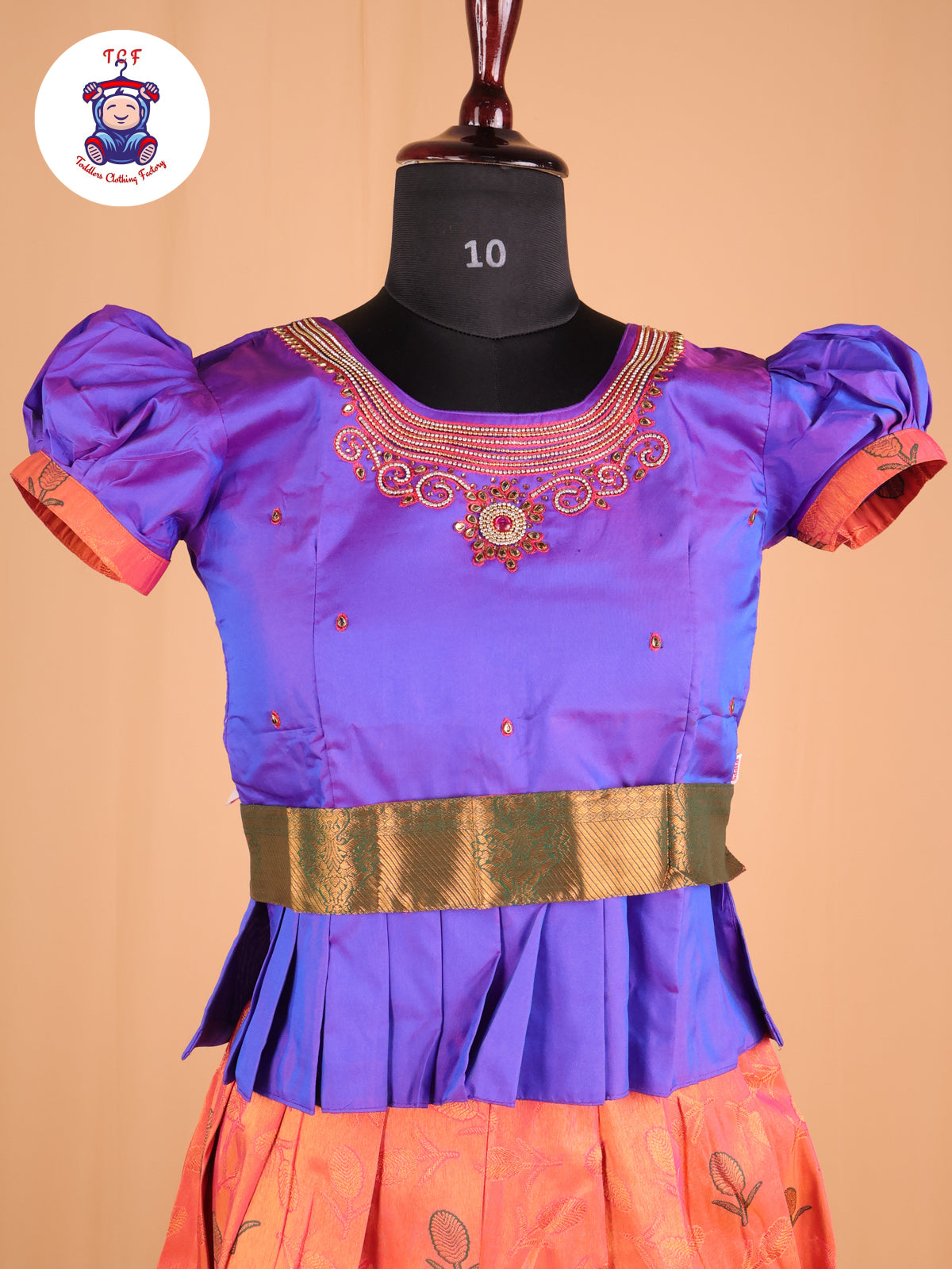 Violet & Orange - Pavadai Sattai