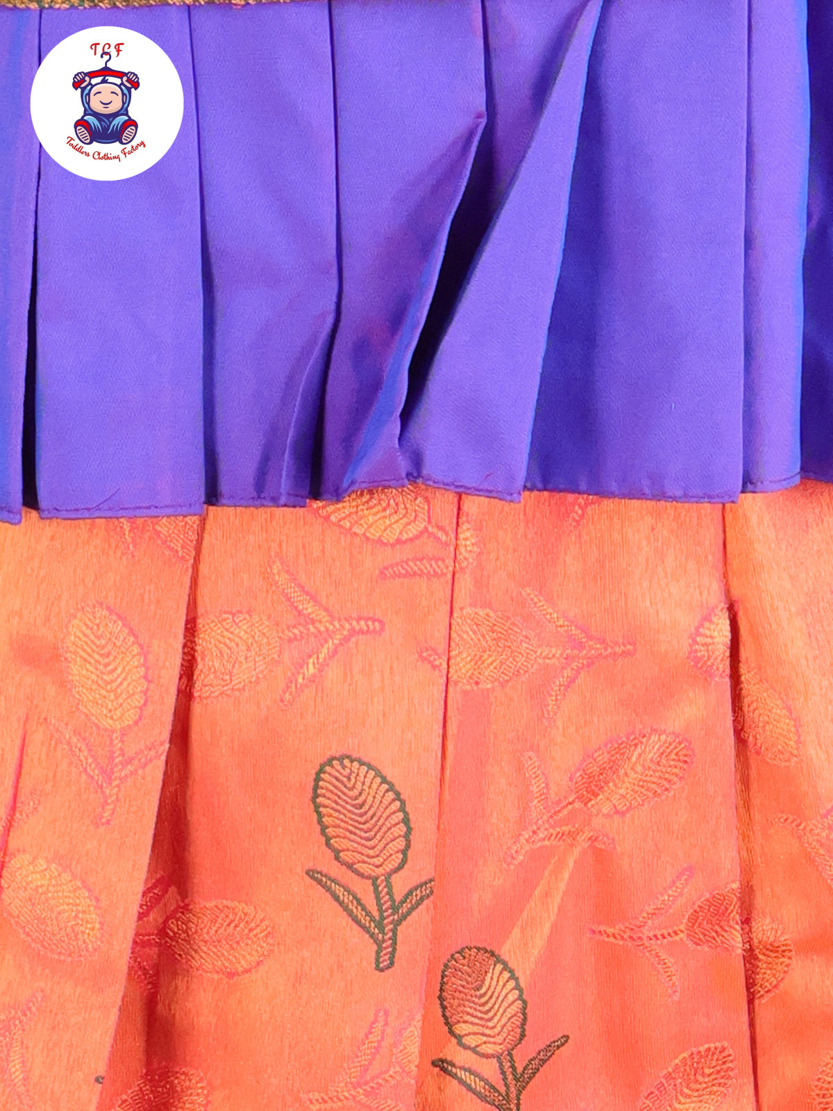 Violet & Orange - Pavadai Sattai