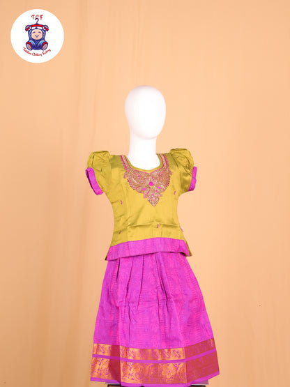Mehandi Green & Purple - Pavadai Sattai