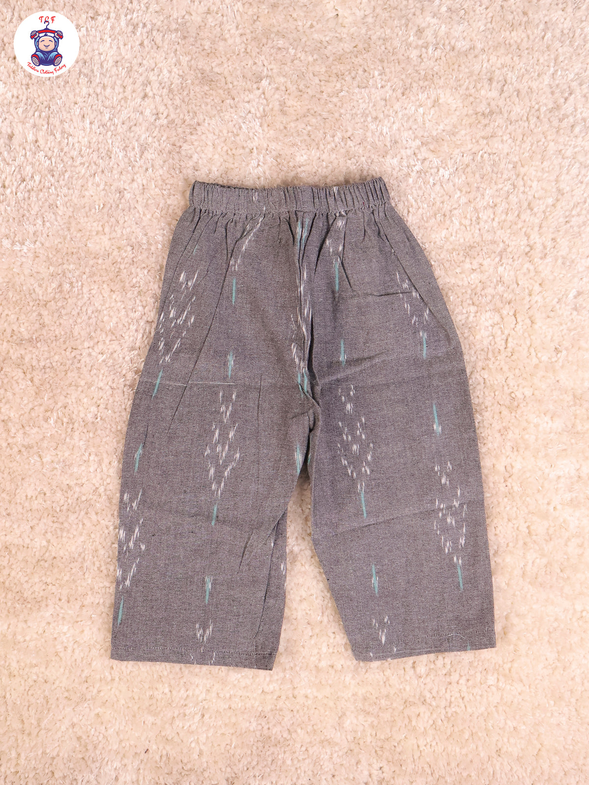 Grey - Girls Readymade Ikat Pyjama Sets