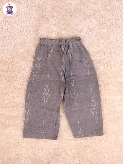 Grey - Girls Readymade Ikat Pyjama Sets