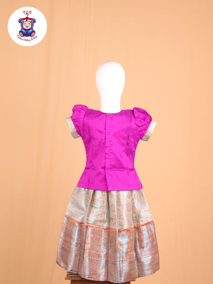 Purple & Grey - Pavadai Sattai