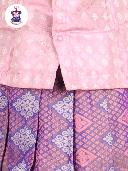 Lavender & Royal Blue - Pavadai Sattai