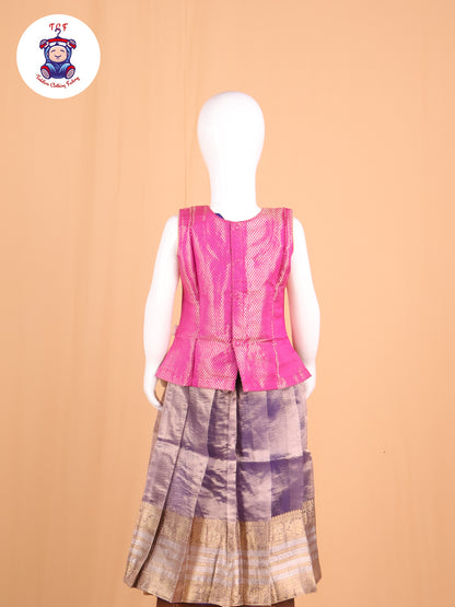 Pink & Violet - Pavadai Sattai