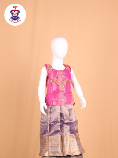 Pink & Violet - Pavadai Sattai